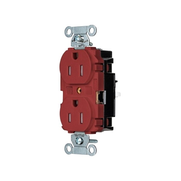 Hubbell Receptacle, 1/2 hp, 125V AC, NEMA 5-15R - 5262STRTR