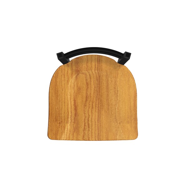 Holland Bar Stool Co 18" Low Back Swivel Vanity Stool, Black Wrinkle, Med Oak Seat - 41118BWMEDOAK