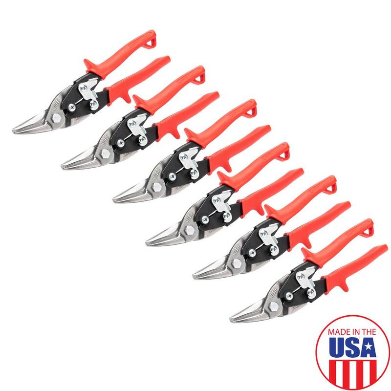 Crescent Wiss 9-3/4in. Compound Action Straight and Left Cut Aviation Snips (6-Piece) - M1R6PCB