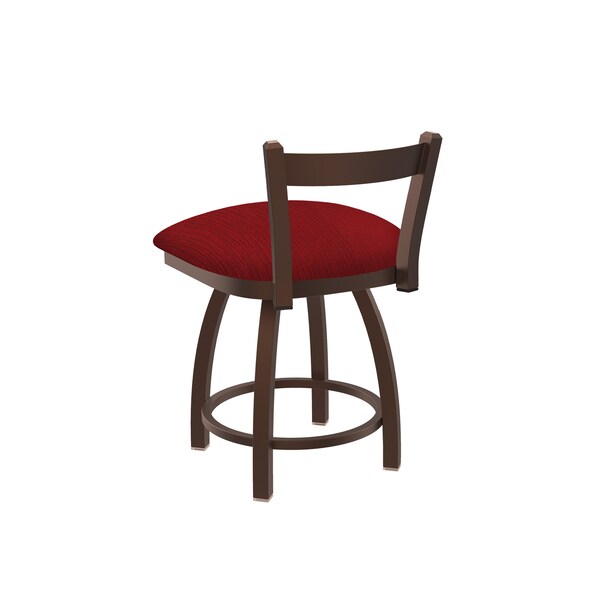 Holland Bar Stool Co 18" Low Back Swivel Vanity Stool, Bronze Finish, Graph Ruby Seat - 82118BZ016