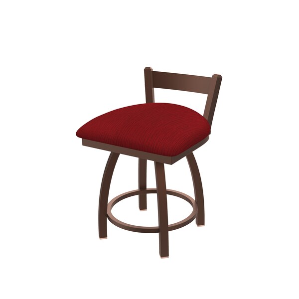 Holland Bar Stool Co 18" Low Back Swivel Vanity Stool, Bronze Finish, Graph Ruby Seat - 82118BZ016