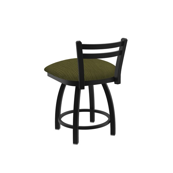 Holland Bar Stool Co 18" Low Back Swivel Vanity Stool, Black Wrinkle, Graph Parrot Seat - 41118BW015