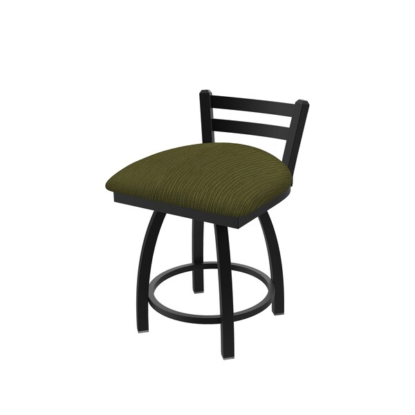 Holland Bar Stool Co 18" Low Back Swivel Vanity Stool, Black Wrinkle, Graph Parrot Seat - 41118BW015