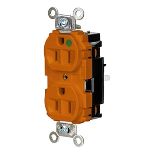 Hubbell Receptacle, 1/2 hp, 125V AC, NEMA 5-15R - HBL8200STO