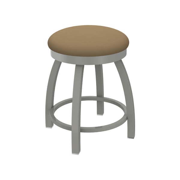 Holland Bar Stool Co 18" Swivel Vanity Stool, Nickel Finish, Canter Sand Seat - 80218AN013