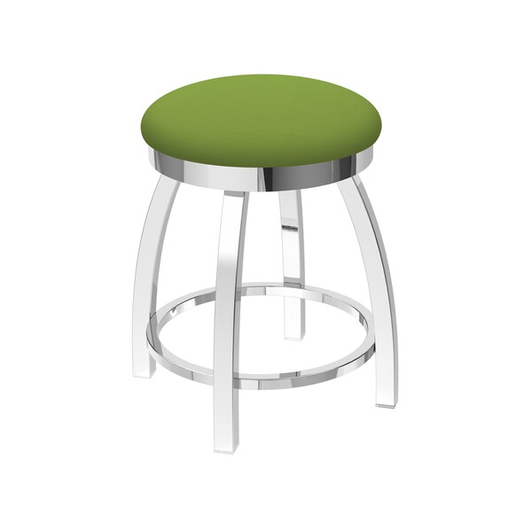 Holland Bar Stool Co 18" Swivel Vanity Stool, Chrome Finish, Canter Kiwi Green Seat - 80218CH009