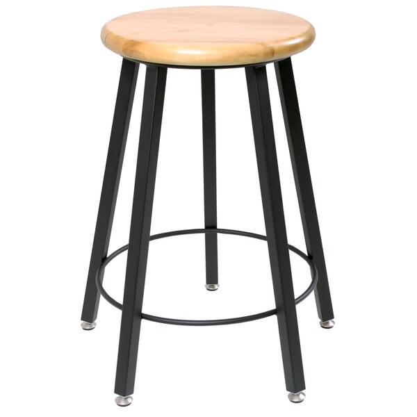 Diversified Spaces Stool, Fixed Height, 18" H, Hardwood Seat - STL9186-AH