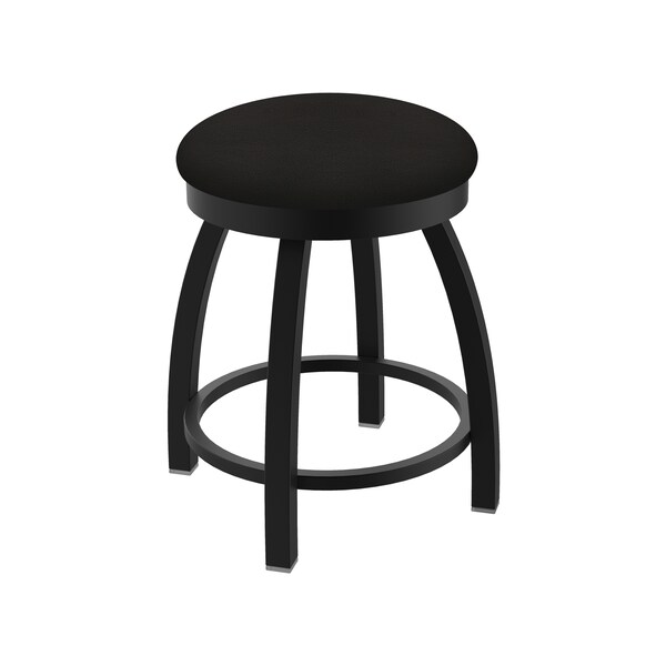 Holland Bar Stool Co 18" Swivel Vanity Stool, Black Wrinkle, Canter Espresso Seat - 80218BW003