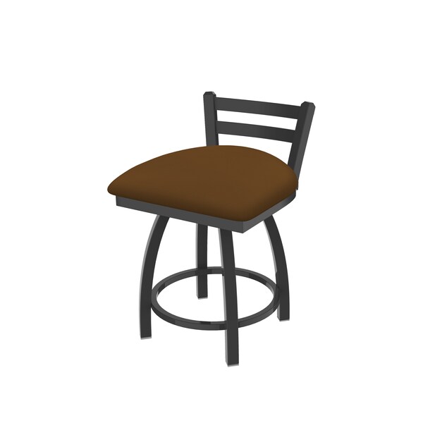Holland Bar Stool Co 18" Low Back Swivel Vanity Stool, Pewter Finish, Canter Thatch Seat - 41118PW001
