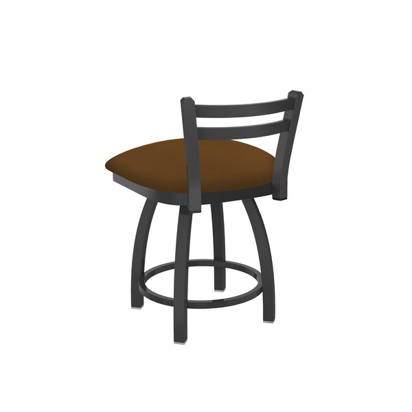 Holland Bar Stool Co 18" Low Back Swivel Vanity Stool, Pewter Finish, Canter Thatch Seat - 41118PW001