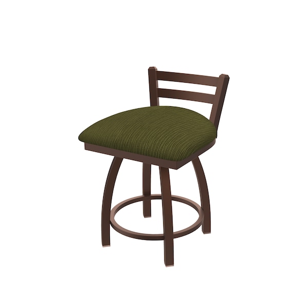 Holland Bar Stool Co 18" Low Back Swivel Vanity Stool, Bronze Finish, Graph Parrot Seat - 41118BZ015