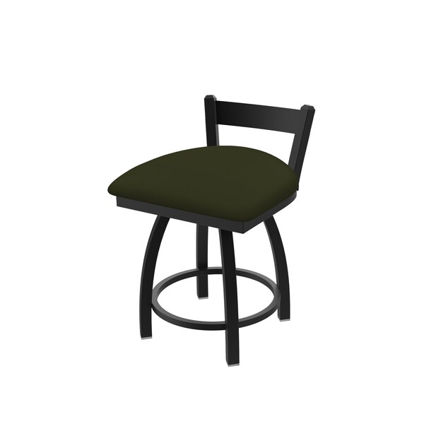 Holland Bar Stool Co 18" Low Back Swivel Vanity Stool, Black Wrinkle, Canter Pine Seat - 82118BW010