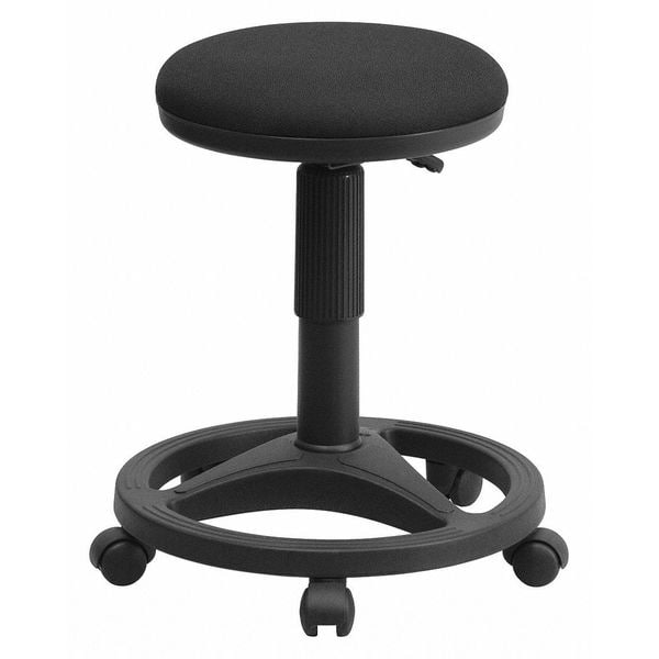 Flash Furniture Fabric Stool w/Foot Ring, Black - WL-905DG-GG