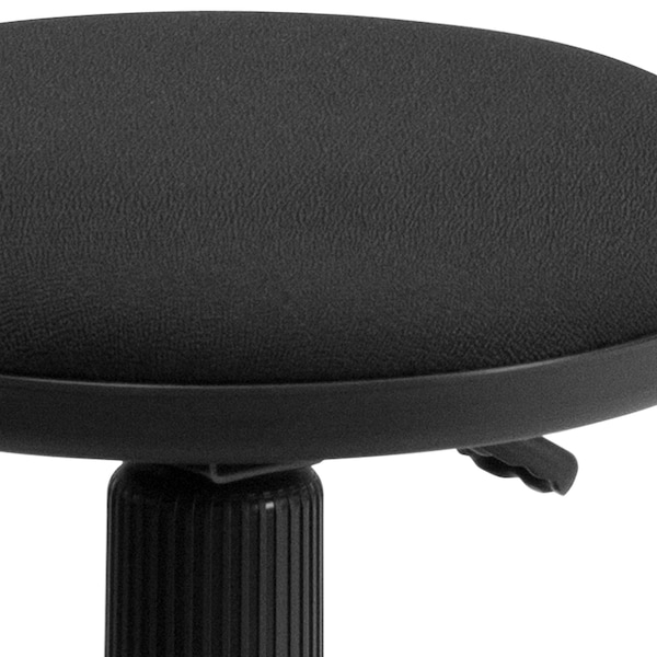 Flash Furniture Fabric Stool w/Foot Ring, Black - WL-905DG-GG