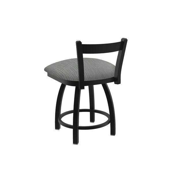 Holland Bar Stool Co 18" Low Back Swivel Vanity Stool, Black Wrinkle, Graph Seat - 82118BW020
