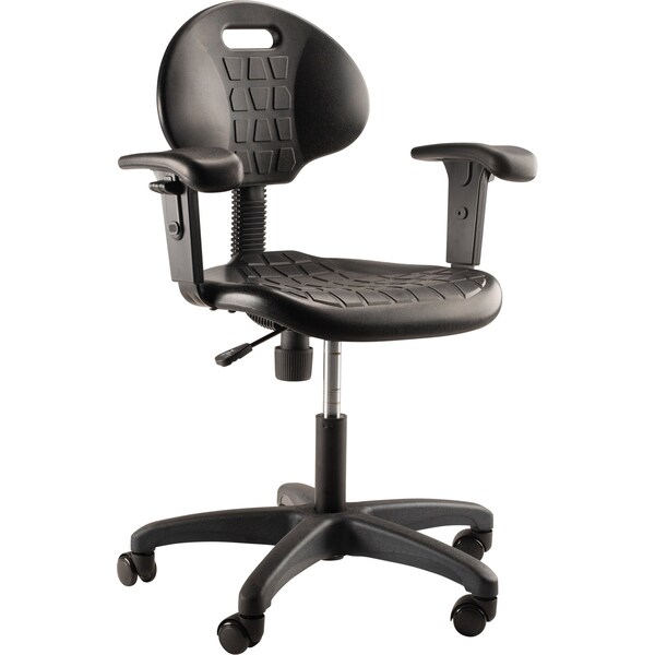 National Public Seating Office Chair, 37 in H, Black - 6716HB-A