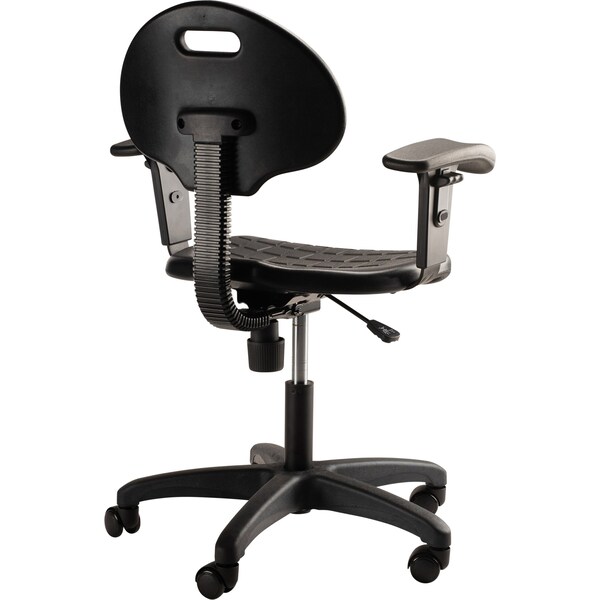 National Public Seating Office Chair, 37 in H, Black - 6716HB-A
