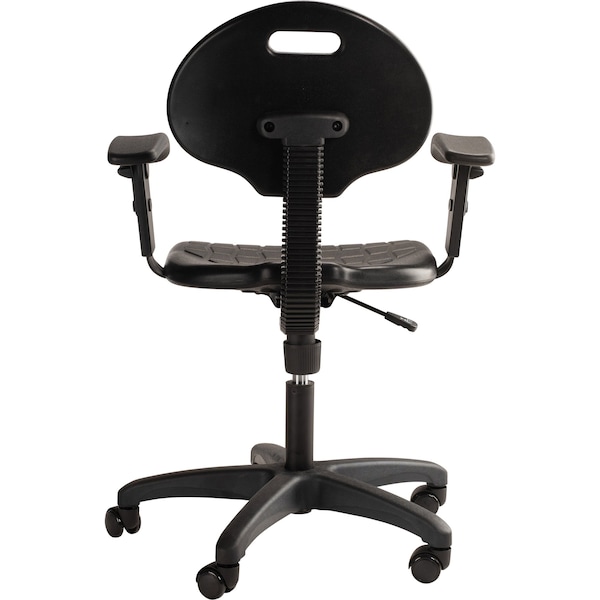 National Public Seating Office Chair, 37 in H, Black - 6716HB-A