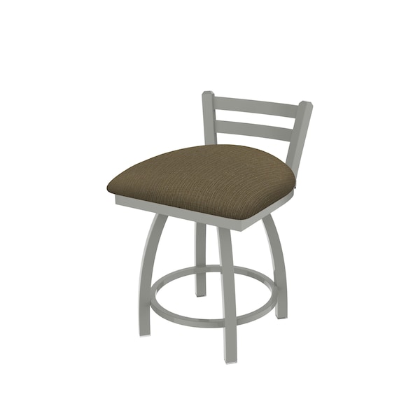 Holland Bar Stool Co 18" Low Back Swivel Vanity Stool, Nickel Finish, Graph Cork Seat - 41118AN017
