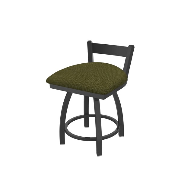 Holland Bar Stool Co 18" Low Back Swivel Vanity Stool, Pewter Finish, Graph Parrot Seat - 82118PW015
