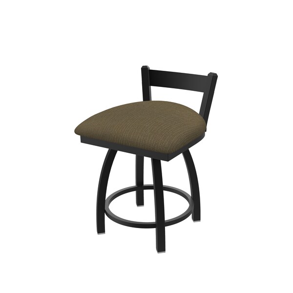 Holland Bar Stool Co 18" Low Back Swivel Vanity Stool, Black Wrinkle, Graph Cork Seat - 82118BW017