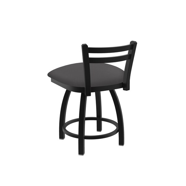 Holland Bar Stool Co 18" Low Back Swivel Vanity Stool, Black Wrinkle, Canter Storm Seat - 41118BW004