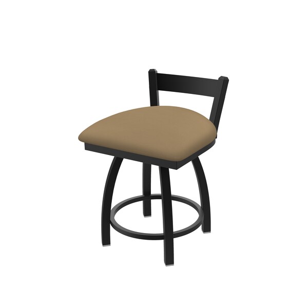 Holland Bar Stool Co 18" Low Back Swivel Vanity Stool, Black Wrinkle, Canter Sand Seat - 82118BW013