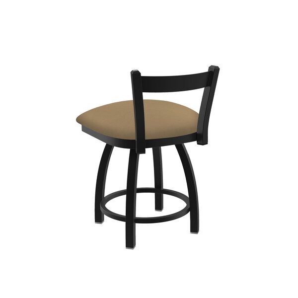 Holland Bar Stool Co 18" Low Back Swivel Vanity Stool, Black Wrinkle, Canter Sand Seat - 82118BW013