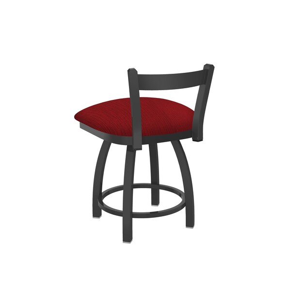 Holland Bar Stool Co 18" Low Back Swivel Vanity Stool, Pewter Finish, Graph Ruby Seat - 82118PW016