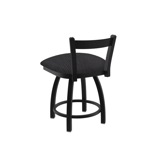 Holland Bar Stool Co 18" Low Back Swivel Vanity Stool, Black Wrinkle, Graph Anchor Seat - 82118BW014