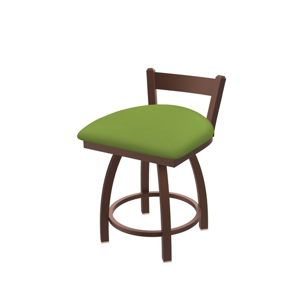 Holland Bar Stool Co 18" Low Back Swivel Vanity Stool, Bronze Finish, Canter Kiwi Green Seat - 82118BZ009
