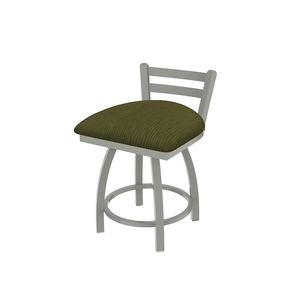 Holland Bar Stool Co 18" Low Back Swivel Vanity Stool, Nickel Finish, Graph Parrot Seat - 41118AN015
