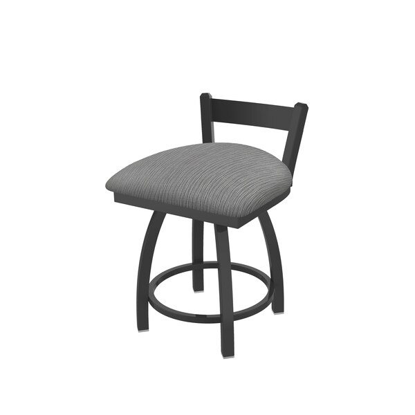 Holland Bar Stool Co 18" Low Back Swivel Vanity Stool, Pewter Finish, Graph Seat - 82118PW020