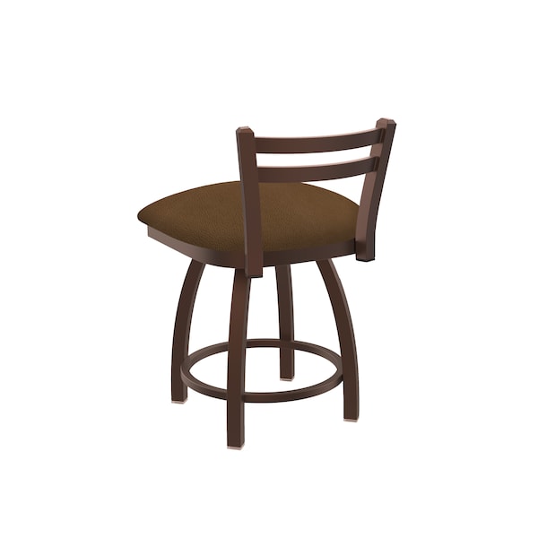 Holland Bar Stool Co 18" Low Back Swivel Vanity Stool, Bronze Finish, Rein Thatch Seat - 41118BZ026