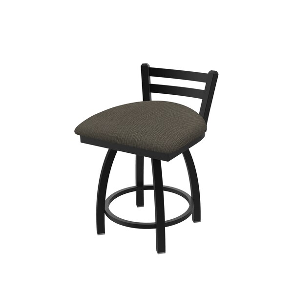 Holland Bar Stool Co 18" Low Back Swivel Vanity Stool, Black Wrinkle, Graph Chalice Seat - 41118BW019