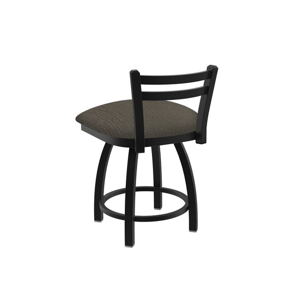 Holland Bar Stool Co 18" Low Back Swivel Vanity Stool, Black Wrinkle, Graph Chalice Seat - 41118BW019