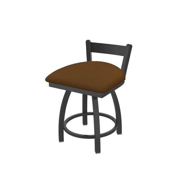 Holland Bar Stool Co 18" Low Back Swivel Vanity Stool, Pewter Finish, Canter Thatch Seat - 82118PW001