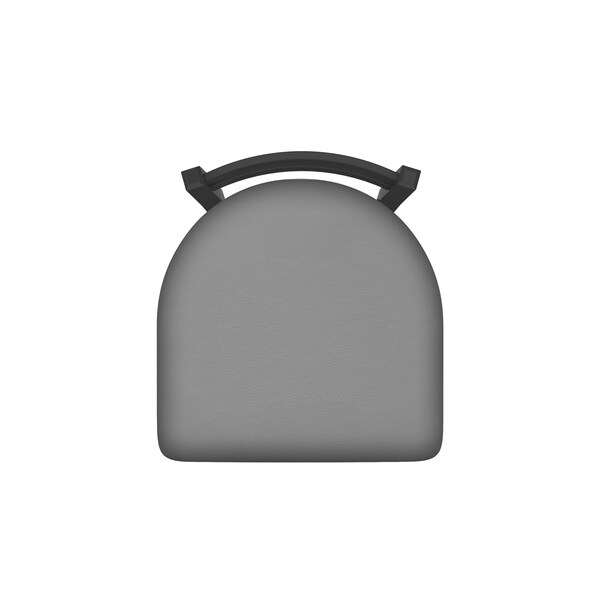 Holland Bar Stool Co 18" Low Back Swivel Vanity Stool, Pewter Finish, Canter Grey Seat - 41118PW007