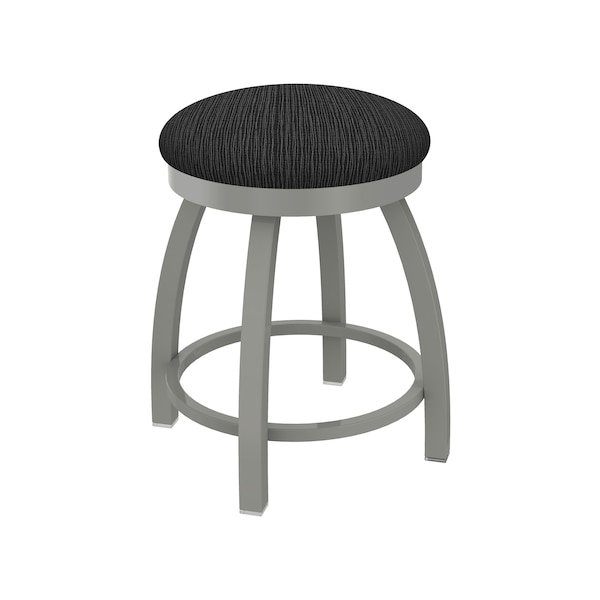 Holland Bar Stool Co 18" Swivel Vanity Stool, Nickel Finish, Graph Coal Seat - 80218AN018