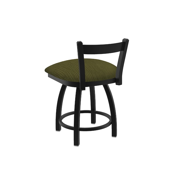 Holland Bar Stool Co 18" Low Back Swivel Vanity Stool, Black Wrinkle, Graph Parrot Seat - 82118BW015
