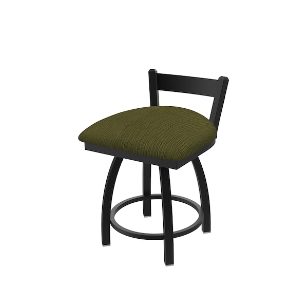 Holland Bar Stool Co 18" Low Back Swivel Vanity Stool, Black Wrinkle, Graph Parrot Seat - 82118BW015