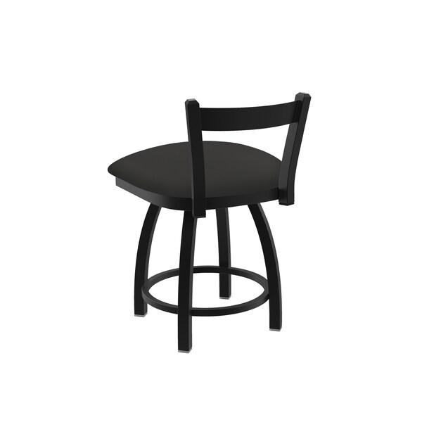 Holland Bar Stool Co 18" Low Back Swivel Vanity Stool, Black Wrinkle, Canter Iron Seat - 82118BW008