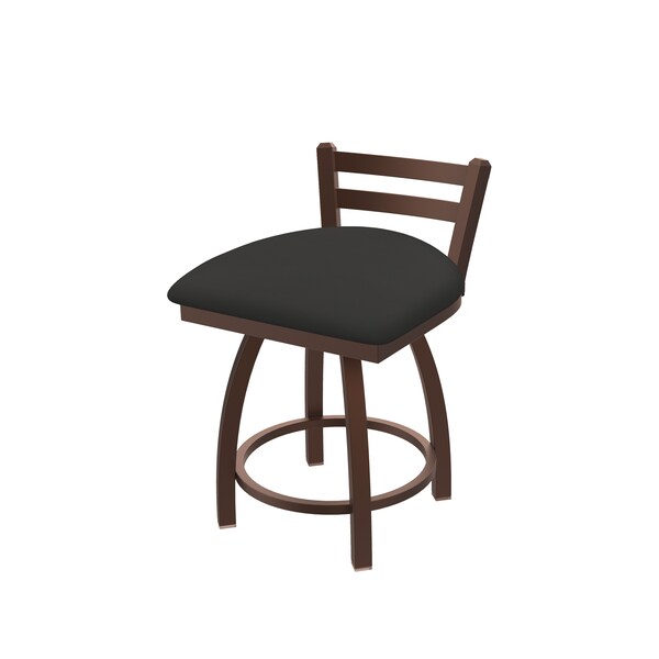 Holland Bar Stool Co 18" Low Back Swivel Vanity Stool, Bronze Finish, Canter Iron Seat - 41118BZ008