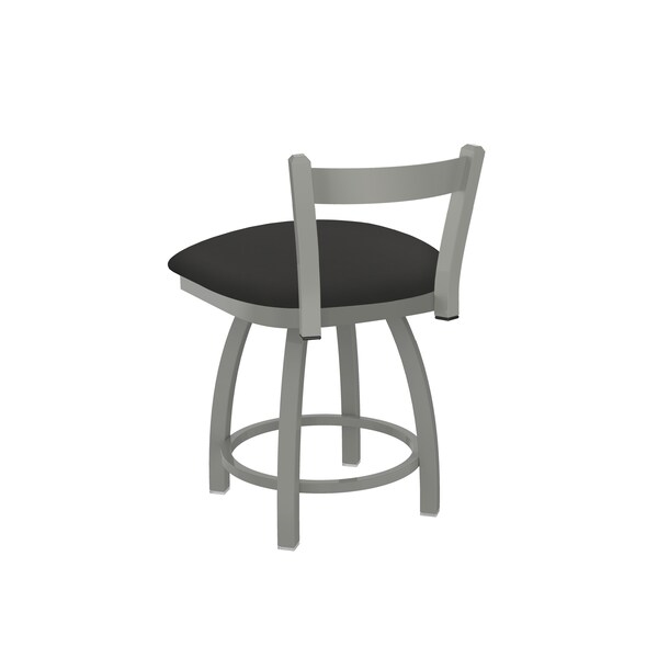 Holland Bar Stool Co 18" Low Back Swivel Vanity Stool, Nickel Finish, Canter Iron Seat - 82118AN008