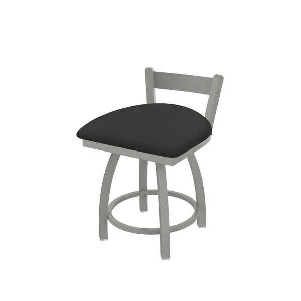 Holland Bar Stool Co 18" Low Back Swivel Vanity Stool, Nickel Finish, Canter Iron Seat - 82118AN008