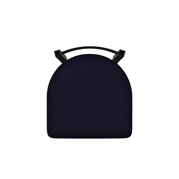 Holland Bar Stool Co 18" Low Back Swivel Vanity Stool, Black Wrinkle, Canter Twilight Seat - 82118BW002