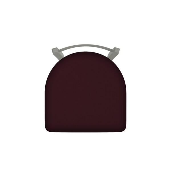 Holland Bar Stool Co 18" Low Back Swivel Vanity Stool, Nickel Finish, Canter Bordeaux Seat - 82118AN005