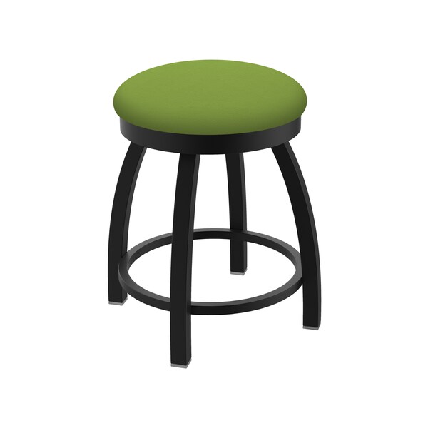 Holland Bar Stool Co 18" Swivel Vanity Stool, Black Wrinkle, Canter Kiwi Green Seat - 80218BW009