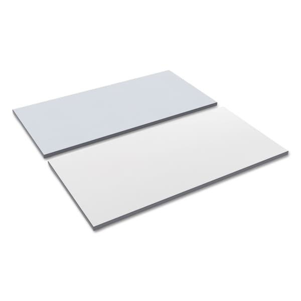 Alera Reversible Laminate Table Top, Rectangle, 47 5/8w x 23 5/8d, Wht/Gray - ALETT4824WG