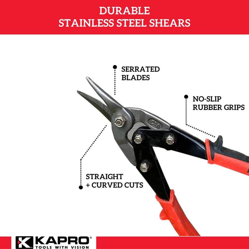Kapro Straight-Cut Aviation Snips, 10 in. - 1256-41-10